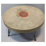 Coffee Table With Tree Ring Center, 16" High x 31.5" Diameter