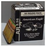 American Eagle 5.56x45mm Nato Ammo, Approx 100 Rds In 10-Rd Clips