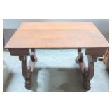 Vintage Wood Table, 42" L x 28.5" W x 29" H