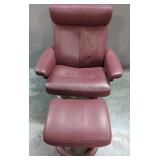 Stressless Cushioned Reclining Chair With Matching Ottoman