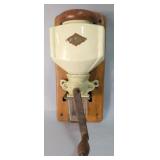 Vintage German Geschmiedetes Mahlwerk Wall-Mounted Coffee Grinder, 11.5" x 5"