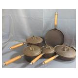 Country House By Krischer Cast Iron Cooking Ware Including, 1 Quart Sauce Pan With Lid, 2 Quart Sauc