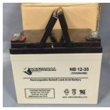 National Battery Rechargeable Sealed Lead-Acid Battery NB 12-35