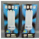 Eiko 200 Watt Mogul Base Lights, Model CF200/41/MOG-277, Qty 2