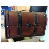 Decorative Wood Trinket Boxes With Hinged Lid, 7" x 12" x 6", New In Boxes, Total Qty 16