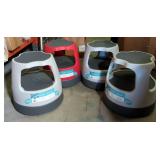 Task It 14" Scooter Stool With Non-Skid Tread And Casters, Qty 4