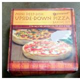 PizzaCraft Mini Deep Dish Upside Down Pizza Baking Set, And Round Mini Grilling Set