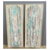 Torn Emotions I And Torn Emotions II Water Color Wall Art By Randy, 47" W x 18" Tall