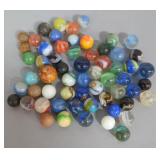 Vintage Marble Collection Including Both Glass And Clay Marbles, Approximate Qty 50