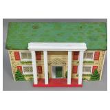 Wood 2 Story Doll House, 14" x 23.5" x 10", Interior Has Been Painted
