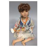 Knightsbridge Collection Sitting Porcelain Doll 13"