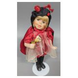 Porcelain 14" Ladybug Doll With Glass Eyes