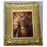 Donald James Zolan Charging Bear Framed Artwork, 25" x 21"