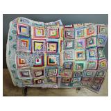 Hand Quilted Apocalypso Patch Quilt, 41" x 37" And Machine Sewn Hand Pieced Apocalypso Quilt, 74" x 