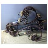 Vintage Metal Hanging 12 Light Chandelier, 60" Tall