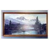 Violet Parkhurst "Mountain Lake" Framed Print, 27" x 51"