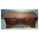 Vintage Solid Wood Storage Trunk, 21" x 46" x 18"