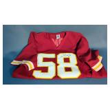 Kansas City Chiefs #58 Derrick Thomas Logo 7 Signed Jersey, Size XL