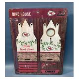 Fan Creations Kansas City Chiefs Balsa Wood Bird Feeder, Ready To Assemble, New In Package
