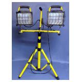 Fixed Dual Head Work Light With Adjustable Stand, 25" x 24", Powers On