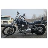 2004 Harley Davidson Dyna Wide Glide Motorcycle, VIN# 1HD1GPW144K305292, Mileage Showing On Odometer