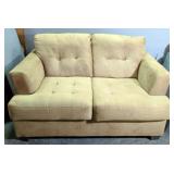 Microfiber Upholstered Love Seat, 32" x 60" x 36"