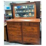 Frontier Furniture Gentlemans Ten Drawer Dresser With Soft Close Drawer Slides, 48" x 66" x 23", And