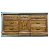 Vintage Nine Drawer Dresser, 32" x 70" x 19"