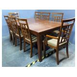 Ashley Furniture Dining Table, 30" x 60" x 42", Including 18" Leaf And Dining Chairs With Upholstere
