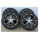 Forte F50 Twisted 20" x 8.5" Wheels With Pirelli Scorpion STR Tires P245/50 R20, Qty 4