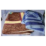 Hand Stitched Patch Quilt, 94" x 100" And Machine Stitched Patch Quilt, 84" x 68"