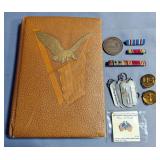 1940s Army Air Corps "Life In The Service" Scrapbook, Military Ribbons, Dog Tags And More