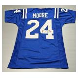 Lenny Moore #24 Baltimore Colts Autographed Football Jersey, MVP Authentics Certified, Size L