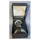 Geneva Triple Calendar Mens Dress Wrist Watch