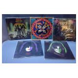 Kiss Vinyl LP Record Assortment Including Love Gun, Alive!, Dynasty, And More, Total Qty 6