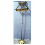 Brass Music Stand, 48" Tall, Thorens Wood Piano Shaped Music Box, Plays Lara