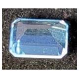 Treated Blue Topaz Emerald Cut Loose Stone, Approx 7mm x 5mm