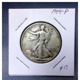 Walking Liberty Half Dollars, Qty 5, Including 1943 P, 1943 S, 1944 P, 1945 P, And 1945 D