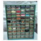 Metal 60 Drawer Hardware Cabinet With Content Including Beads And Hardware For Making Jewelry