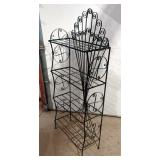 Vintage Metal 4 Shelf Bakers Rack, 61" x 25.5" x 11.5"