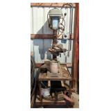 Fleetwood Heavy Duty 1/2HP Drill Press, 16mm Capacity, Model 50-IND, 41" Tall, Powers On, On Wheeled