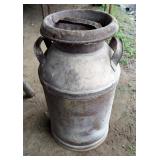 Antique Metal Milk Can, 24" Tall