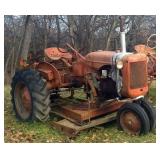 Allis-Chalmers Farm Tractor, Model C, With Attached Belly Mower