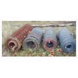 Red Brand Woven Wire, Qty 3 Rolls, And Concrete Reinforcement Wire, Qty 1 Roll