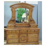 Riverside Furniture 11-Drawer Dresser With Mirror, 80" x 64" x 19"