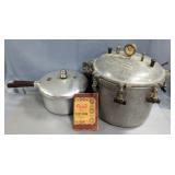 Vintage Hibbards True Value Pressure Cooker, And Presto Meat Magic Cooker With Recipe Book
