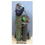 Oxygen And Acetylene Welding Torch Setup On Custom Cart, Welding Torches, Qty 5, Auto Arc And Wis We