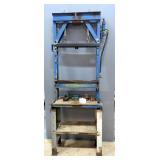 Hydraulic Shop Press, On Custom Steel Frame, 82" x 30" x 21", Without Hydraulic Pump