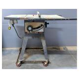 Sears Craftsman 10" Adjustable Table Saw, Model 113.298032, 38" x 38" x 27", Custom Wheel Assembly B