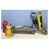 Hydraulic Bottle Jacks Including Torin Big Red, Enerpac, And Wilmer, And Hydraulic Floor Jack